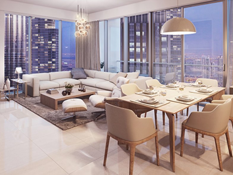 Skyline views apartment in luxury Downtown Dubai residence
